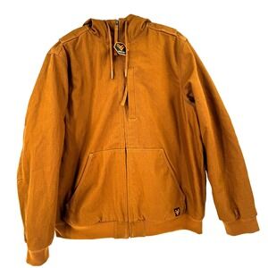 NEW Hawx Workwear Wolcott Canvas Hooded Bomber Chore Jacket Men's XXL Rust Barn